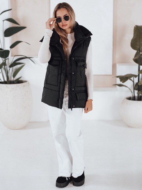 Kamizelka damska oversize OMALIS czarna Dstreet TY3286