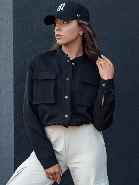 Kurtka damska bomberka PRIEV czarna Dstreet TY4307