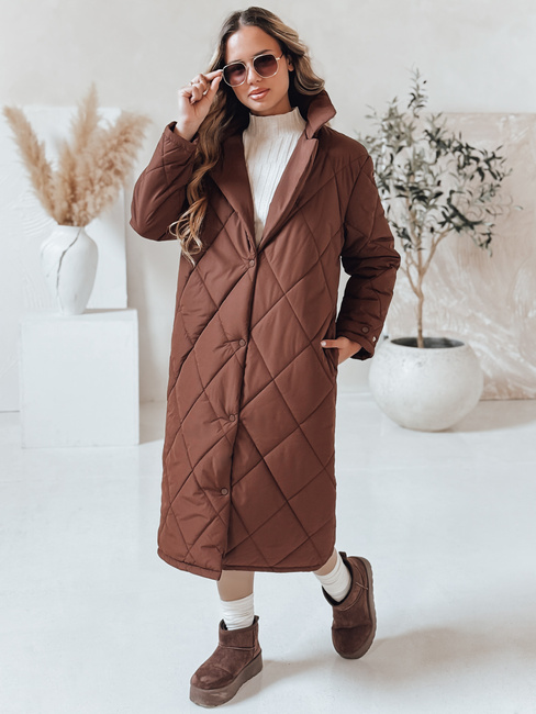 Kurtka damska WARMISSA pikowana brązowa Dstreet TY4917
