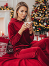Bordowy damski komplet welurowy SO COMFY Dstreet AY0887z