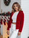 Bluza damska z kapturem czerwona Dstreet BY1553z