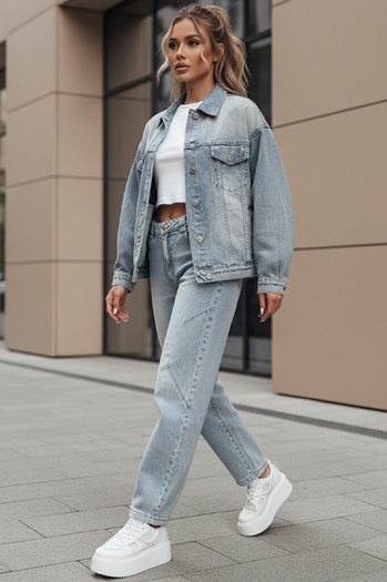 Spodnie damskie wide leg jeansowe WIDENO niebieskie Dstreet UY2492