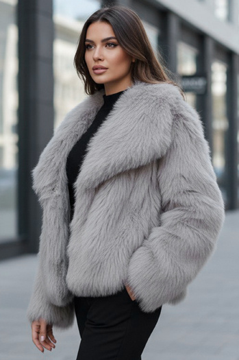 Futerko damskie  krótkie szare ZARAFIA Dstreet TY5116z