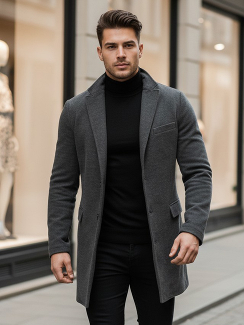 Płaszcz męski szary Dstreet CX0441