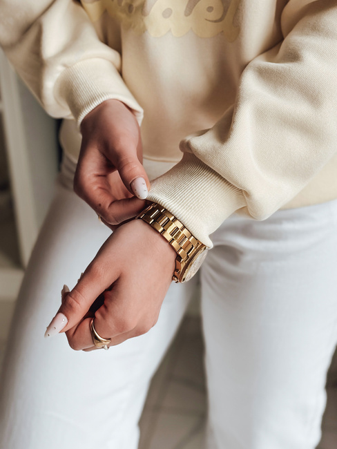 Bluza damska oversize z misiami MISOBEARS ecru Dstreet BY1435