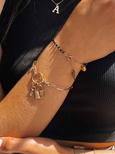 Bransoletka FREE TIME czarna Dstreet LY0095