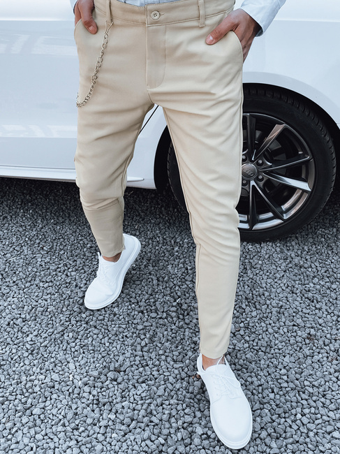 Spodnie męskie beżowe Dstreet UX4379