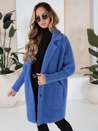 Płaszcz damski alpaka RITA II niebieski Dstreet NY0627