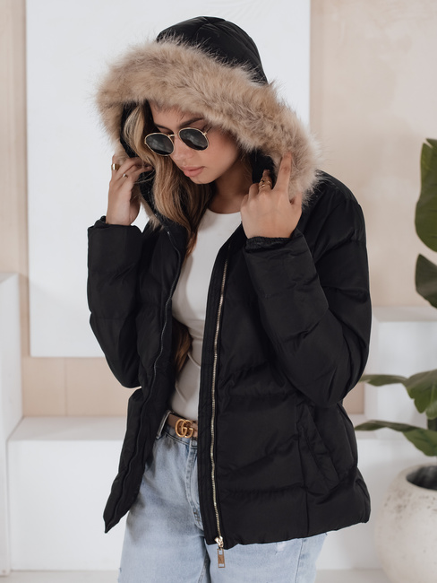 Kurtka zimowa damska pikowana czarna Dstreet TY5149