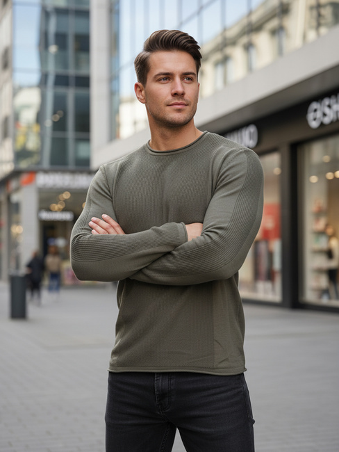 Sweter męski khaki WX2310z