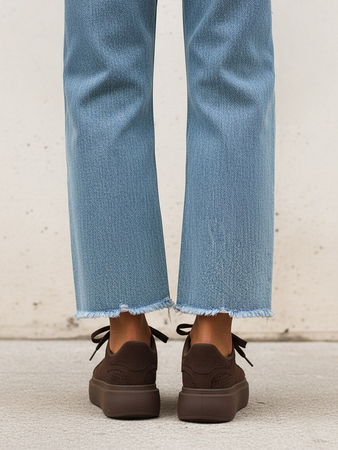 Sneakersy damskie brązowe Dstreet ZY1372