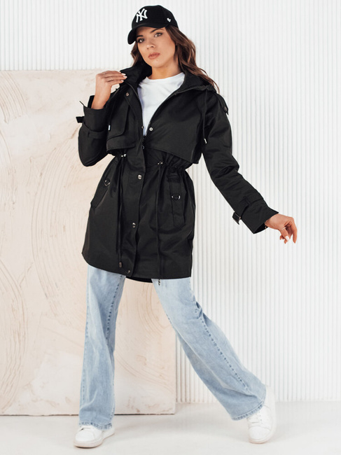 Kurtka przejściowa damska parka BRENS czarna Dstreet TY4230