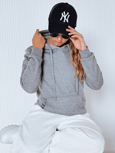 Bluza damska BASIC z kapturem antracytowa BY0172