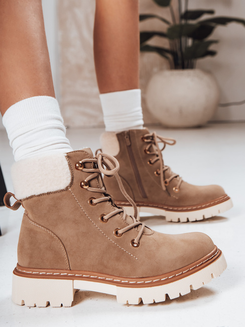 Trapery damskie ocieplane khaki Dstreet ZY1291