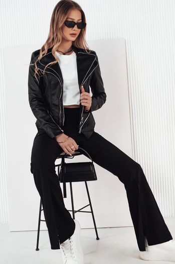 Kurtka skórzana damska ramoneska AGER czarna Dstreet TY4161