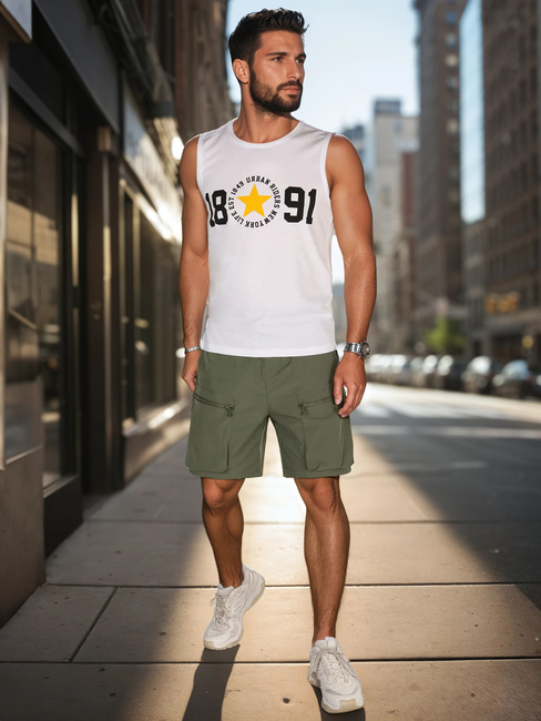 Męska koszulka bez rękawów biała Dstreet RX5651