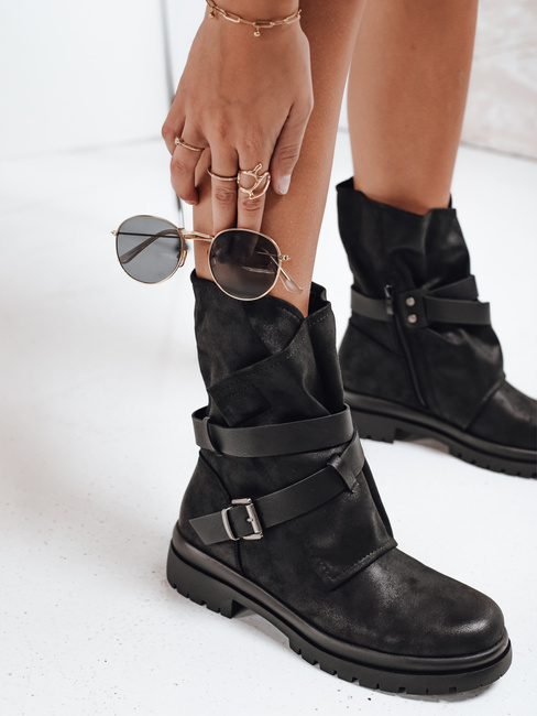 Botki damskie czarne Dstreet ZY1152