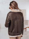 Kurtka damska skórzana z kożuszkiem NORFDIMA brązowa Dstreet TY4736