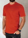 Koszulka męska z nadrukiem pomarańczowa Dstreet RX5411