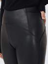 Legginsy damskie z eko skóry czarne Dstreet UY2735