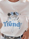 T-shirt damski z nadrukiem TRENDY BUNNY biały Dstreet RY2906
