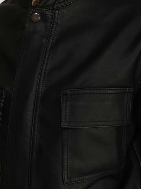 Kurtka damska skórzna czarna Dstreet TY5539