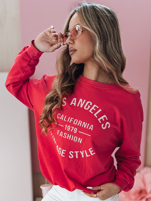 Bluza damska one size oversize KALISTYLE koralowy Dstreet BY1363