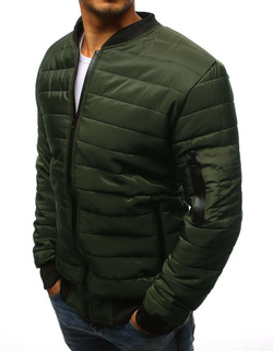 Kurtka męska pikowana bomber jacket zielona TX2211A_6