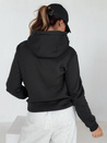 Bluza damska BASIC z kapturem czarna BY0158