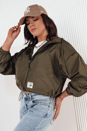 Kurtka przejściowa damska z kapturem ISCAR zielona Dstreet TY4210