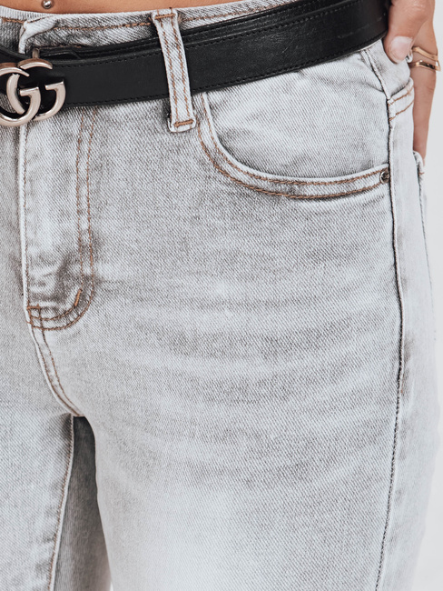Jeansy damskie rurki szare Dstreet UY2802
