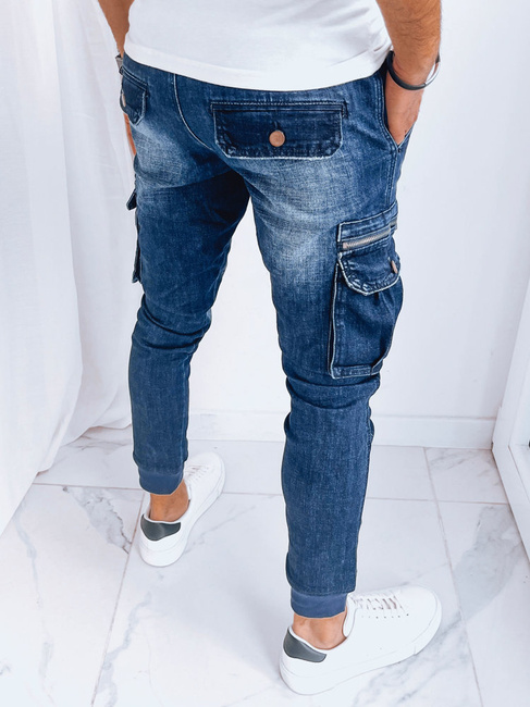 Joggery męskie jeansowe bojówki granatowe Dstreet UX3998