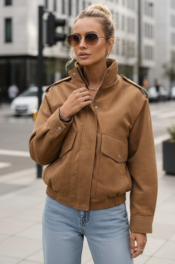 Kurtka damska zamszowa bomberka kamelowa Dstreet TY5572