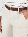 Spodnie damskie chinosy CHITRAS ecru Dstreet UY1884