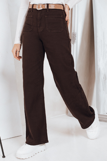 Jeasny dasmkie wide leg brązowe Dstreet UY2842