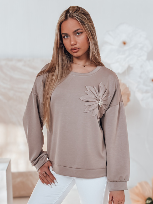 Bluza damska masełko oversize FLORINE mokka Dstreet RY2765