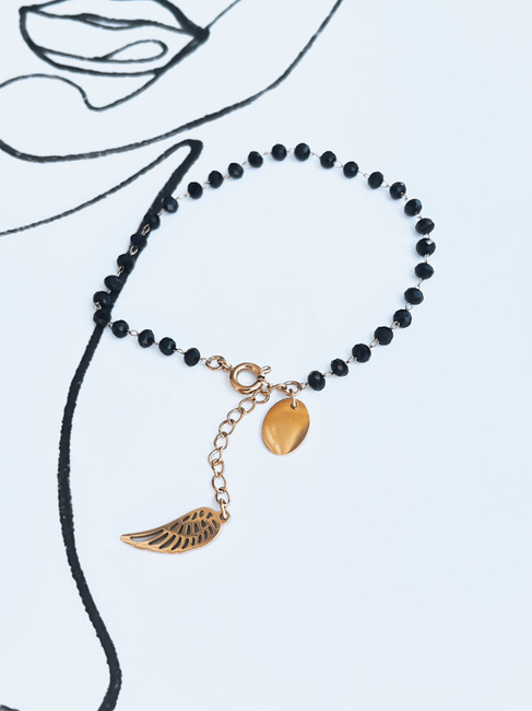 Bransoletka FREE TIME czarna Dstreet LY0095