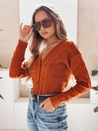 Sweter damski rozpinany RUSTICHE rudy Dstreet MY2423