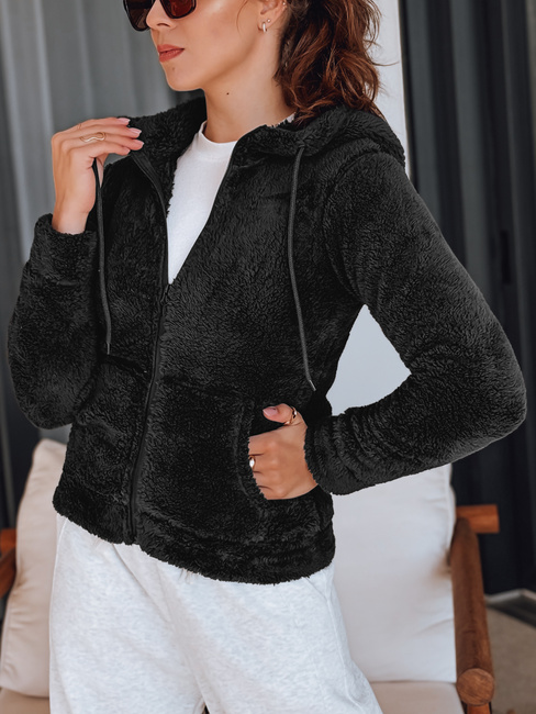 Bluza damska z kapturem czarna Dstreet BY1556