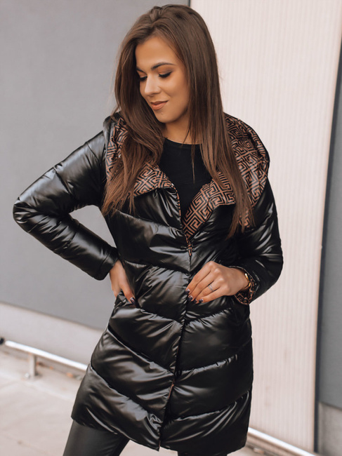 Kurtka przejściowa damska dwustronna DELSY LONG czarna Dstreet TY3481