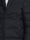 Kurtka męska zimowa z kapturem czarna pikowana TX5070
