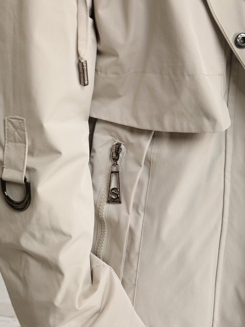 Kurtka damska parka przejściowa jasnobeżowa Dstreet TY5553