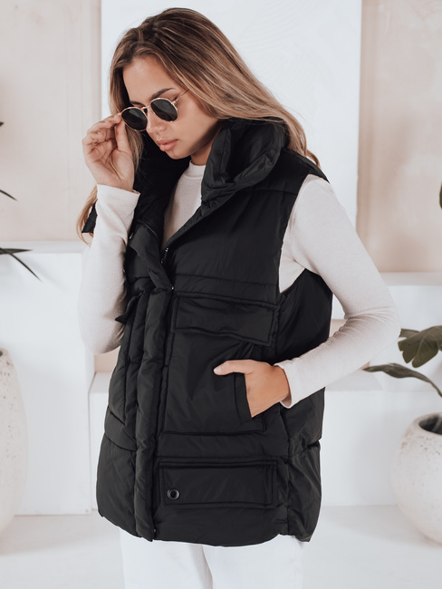 Kamizelka damska oversize OMALIS czarna Dstreet TY3286