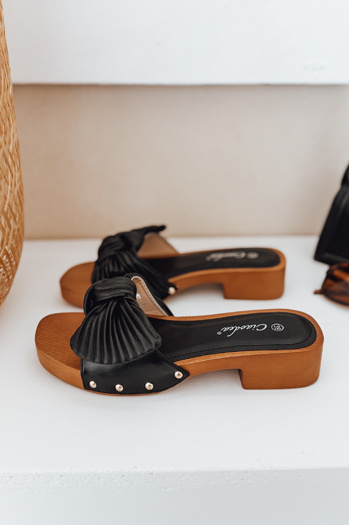 Klapki damskie CHICWOOD czarne Dstreet ZY0990