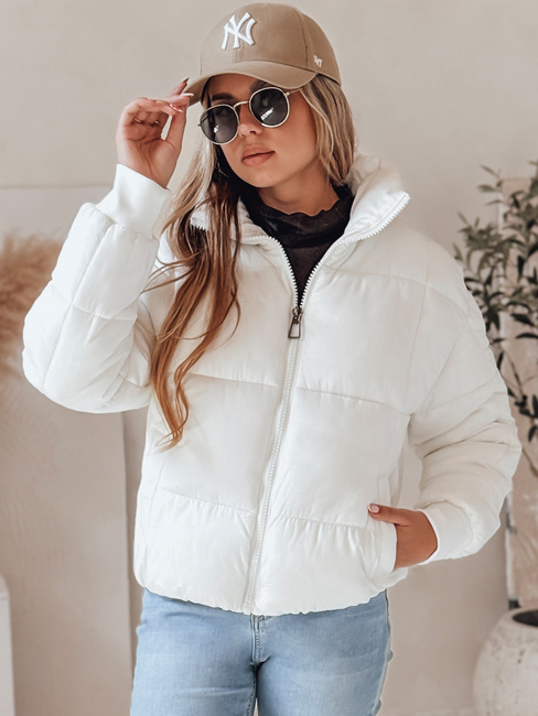 Kurtka damska zimowa krótka pikowana VIBEGIRL biała Dstreet TY4947