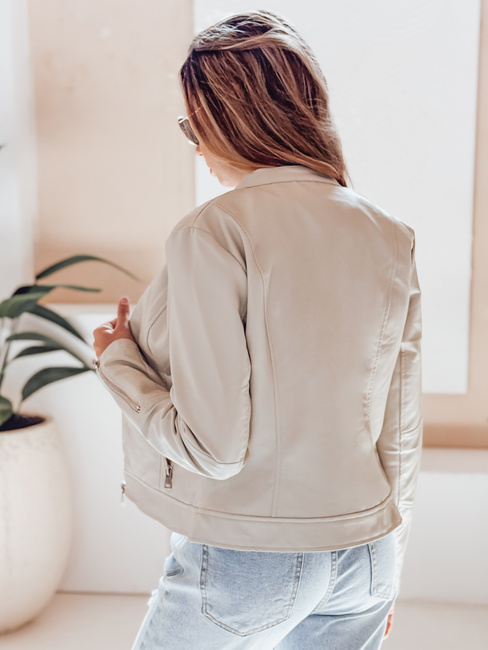 Kurtka skórzana damska ramoneska LOVEBIKER szara Dstreet TY5214