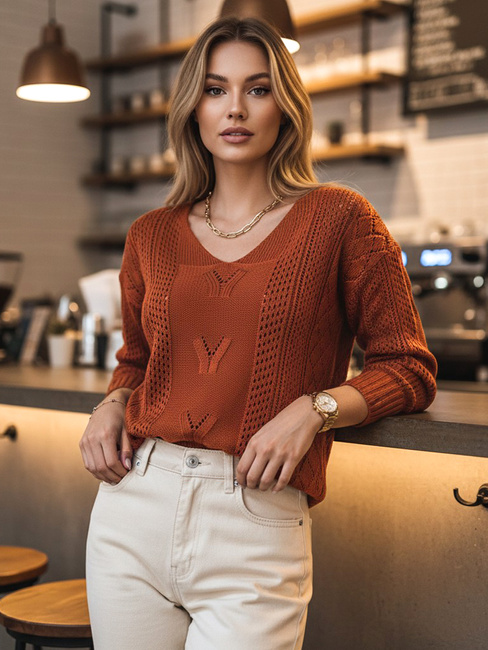 Sweter damski DARIA rudy Dstreet MY1721