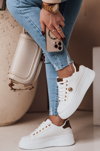 Sneakersy damskie na platformie RIFII khaki Dstreet ZY0686