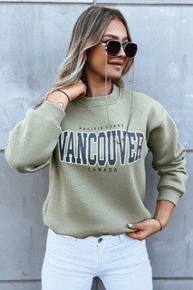 Bluza damska bez kaptura VANCOUVER ciemnozielony Dstreet BY1227