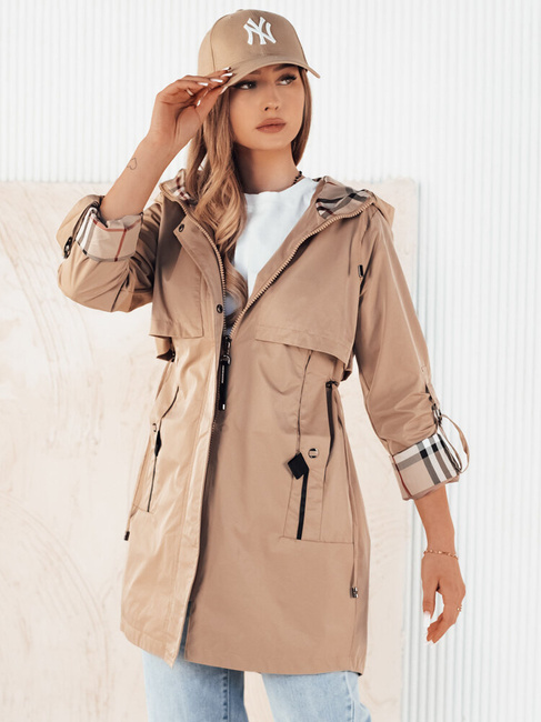 Kurtka przejściowa damska parka VERDU beżowa Dstreet TY4224